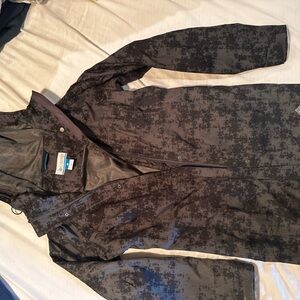 Columbia Rain Jacket Black and Gray